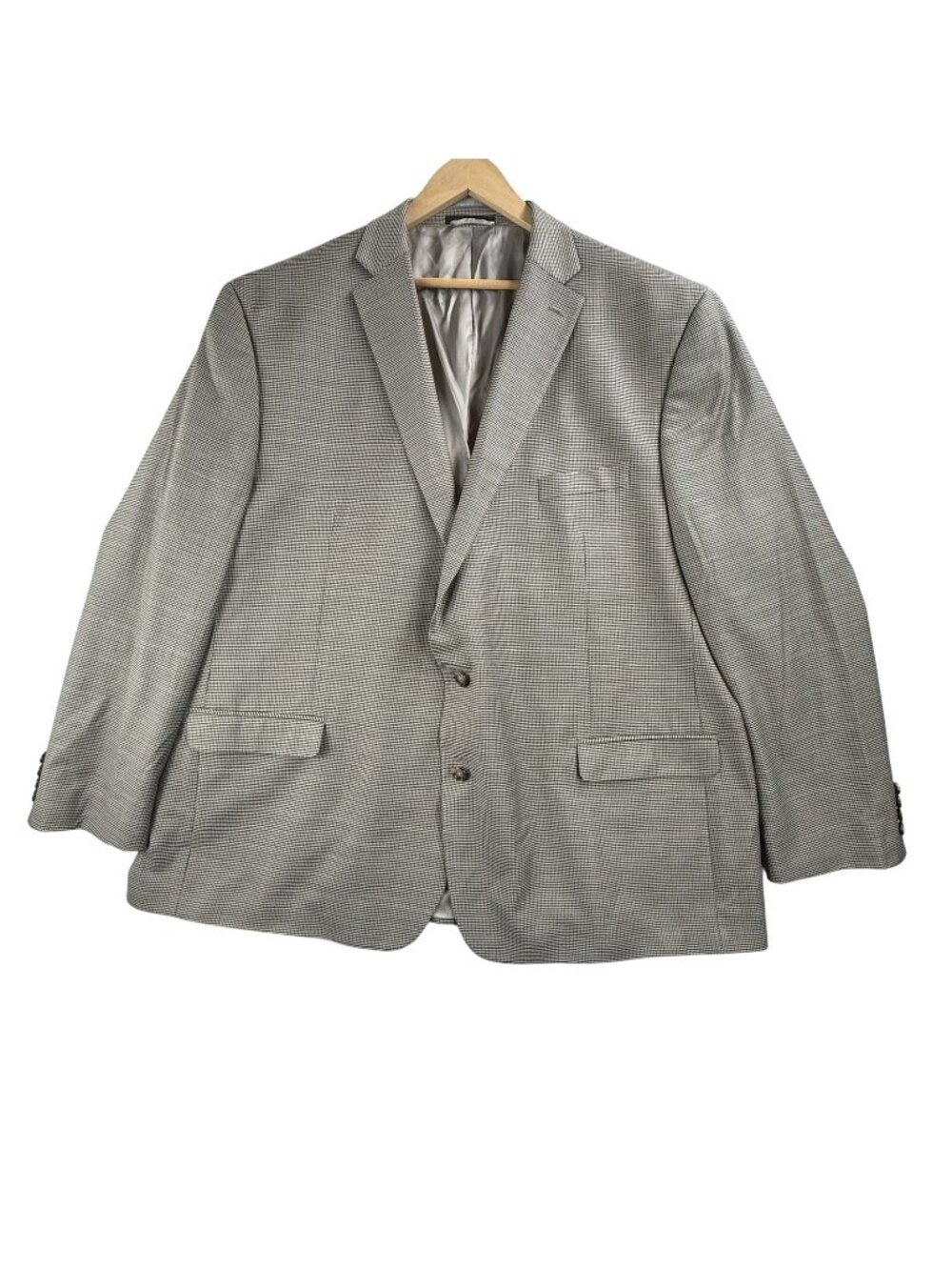 Lauren Ralph Lauren Blazer Mens 52 Beige Check Tweed Sport Coat Jacket Classic